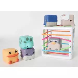 삑삑소리 동물블럭놀이 2세3세 장난감 아기블록 안전 촉각발달 물렁
