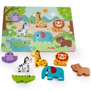 바다 야생 애완 동물조각퍼즐 원목블록 지능개발놀이 어린이집 EQ발달
