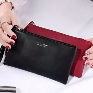 가죽지갑 여성용 지퍼 장지갑 클러치 다용도파우치 정리가방