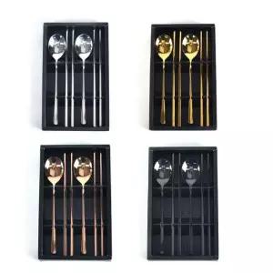 티타늄 2인용 수저 선물세트 젓가락 스텐젓가락 수저세트