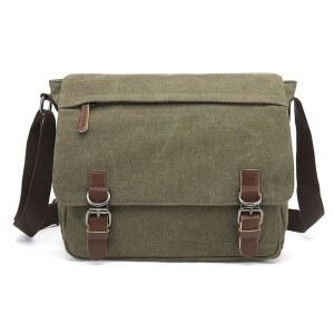 [미국배송] 섹캔버스 빈티지 메신저백 숄더백 가죽 라지 트래블 크로스바디 백 남성 여성용 15인치 노트북