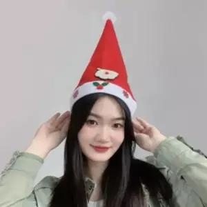 부직포산타모자 스마일 산타모자 크리스마스 산타복장