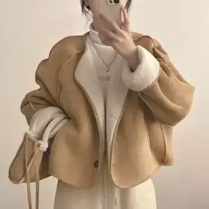 여친 + 램스울 모피 코트 출하된 BE1