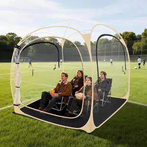 ARCTICSEA 두꺼운 PVC 스포츠 텐트 - 2-6인용 전천후 쉘터 포드 팝업 즉시 설치 탈착식 상단 및 야외