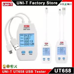 동관단자 UNI-T UT658 USB 테스터 충전기 AC 모바일 고속 충전 전류량 에너지 저항 전력계