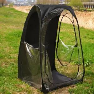 낚시 방풍텐트 블랙 원터치 캠핑 자동 바람막이 피싱 투명 텐트