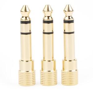 6.35mm 남성 3.5MM 여성 잭 플러그 미니 오디오 어댑터 헤드셋 마이크 커넥터 6.5 ~ 변환기 Aux 케이블