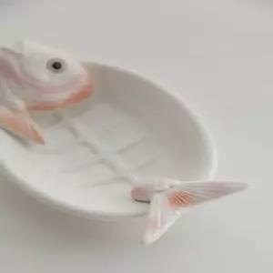 물고기 접시 회접시 모양 일본 도미 생선 오목한 그릇