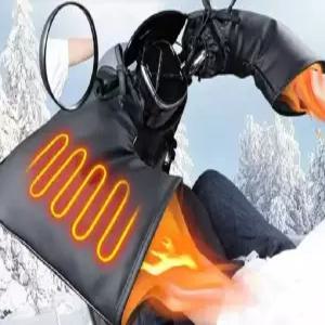 오토바이 핸들 온도 방한 보호 열선 온열 발열 토시 두꺼운 배달 그립