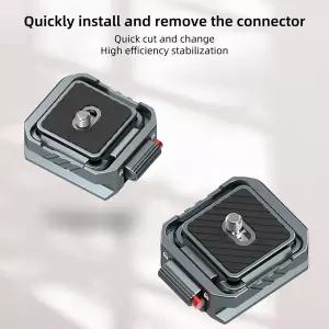 Leaplight Metal Arca 퀵 릴리스 키트 Dji Zhiyun 안정기 용 카메라 퀵 마운트 삼각대 헤드 슬라이드 레일