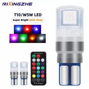 번데기전구 T10 W5W LED RGB 194 168 5050 SMD 리모컨 캔버스 차량용 돔 독서등 웨지 램프 클리어런스 라이