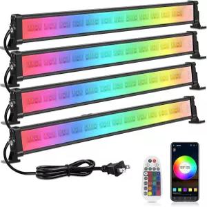 MEIKE 42W 월 워셔 조명 RGBCW 스마트 앱 방수 야외 LED 스트립 막대 크리스마스 할로윈 생일 파티를 위한