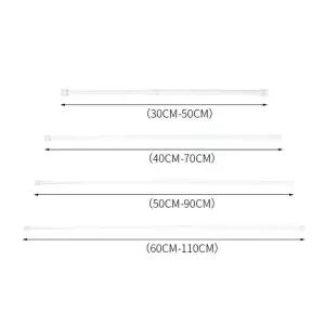 압축봉 커튼봉 금속 커튼 봉 욕실 바 샤워용 스프링 신축식 폴 30-110cm 무타공 행잉