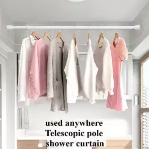 압축봉 커튼봉 30-90cm 금속 커튼 봉 욕실 바 샤워 스프링 형 폴 드릴링 목걸이
