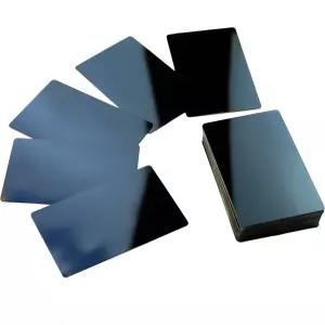 RXBC2011 100pcs 빈 금속 명함 각인 알루미늄 검은색