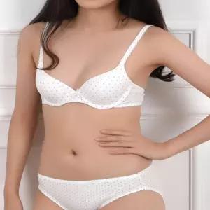 귀여운 땡땡이 쥬니어 와이어 브라 A컵 고등학생속옷