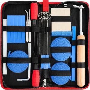 CONCHACIELO 전문가용 피아노 튜닝 키트 휴대용 케이스 렌치 패스너 음소거가 포함된 범용 도구 세트