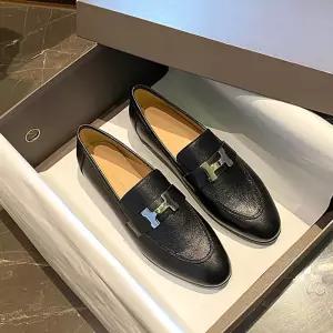 굽 신발 로퍼 가죽 둥근코 클래식 세무 가을 통굽 여자