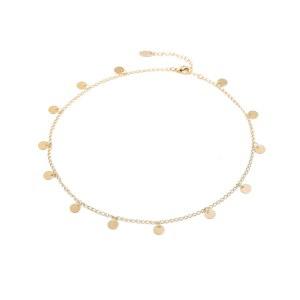 프레믈리 골드 초커 목걸이 14K 골드 도금/실버 디스크 초커 목걸이 걸링 스타 하트 펜던트 목걸이 여름 해변 보호 목걸이 에스테틱 목걸이 여성용 선물