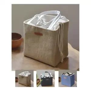 린넨 런치백 피크닉 도시락가방 보냉백 보온백