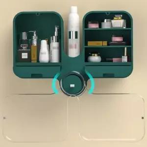 벽걸이 화장품 보관함 욕실 메이크업 정리함 화장대 수납 박스 다기능 코너 케이스 수납장
