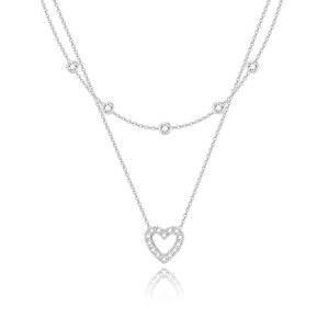 발렌타인데이 여성용 하트 목걸이, 여성용 14K 금/은 도금 목걸이 귀여운 작은 금 다이아몬드 인피니 하트 펜던트 주얼리, 어머니의 날 생일 졸업식에 이상적인 선물