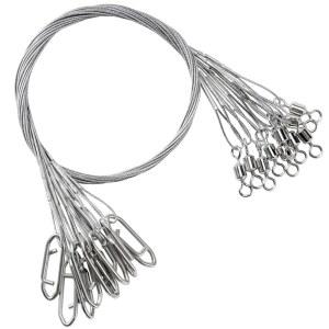 AMY스포츠 고강도 낚시 리더 스틸 헤비 듀티 낚시 리더 와이어 라인 스테인리스 와이어 리더 솔트워터 화이트 니켈