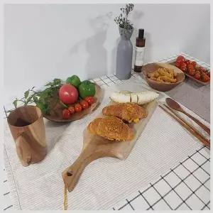 [RIZPICK]손잡이 직사각형 티크 원목도마(A타입)