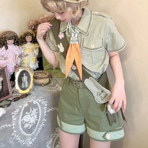 사육사옷 여름 유니폼 반티 밀리터리 조련사 복장 에버랜드 정글옷 상하의 파티 졸업사진