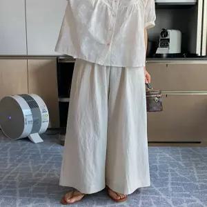 푸린 찰랑 와이드핏 밴딩 팬츠 (2 color)