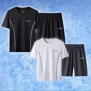 [RIZPICK]쿨 반 팔 바지 세트 헬스성능 좋은 런닝 운동복 트레이닝 셋업