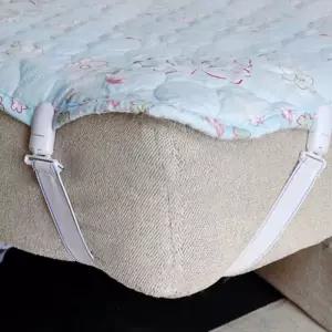 고탄력 스판 침대 시트 고정 밴드 이불 밀림 방지 집게 4개 전기장판 침대보 매트리스 매트 커버 패드 클립