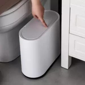 ( )슬림 잔솔 10L 원터치 화장실 쓰레기통 사무실 욕실