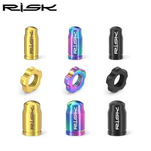 위험 MTB 도로 자전거 Presta Schrader 밸브 캡 방수 방진 FV AV 커버 렌치 도구 티타늄 스틸 너트