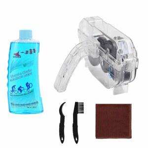 UILB 자전거 체인 스크러버 세트 - 자전거 체인 청소제 - 10온스 자전거 체인 청소기, 자전거 내구성 체인 기어 휠 청소 브러시 키트