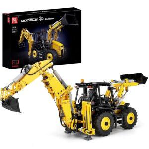 몰드 킹 17036 굴착기 및 불도저 2 in 1, RC 불도저 빌딩 세트, 모터가 장착된 APP 원격 제어 트럭 건설 차량 모델, 2239대