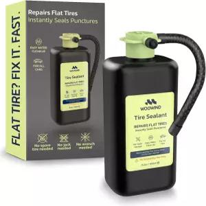 우윈드 타이어 실런트 인스턴트 플랫 수리 키트 15.22온스 - 자동차 트럭 및 SUV용 씰 최대 0.236인치 펑크