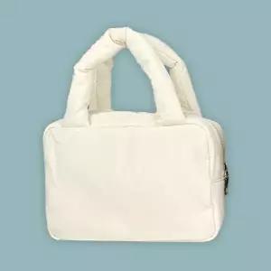 [에이치플러스몰]WL 여성 가벼운 패딩 토트 백 데일리 손 가방 아이보리