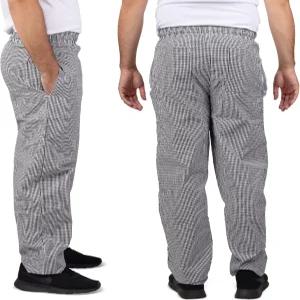 엘리트 키친 어패럴 - 남성용 전문 셰프 작업 바지 폴리에스터 하이웨이스트 팬츠 깊은 포켓이 있는 조절