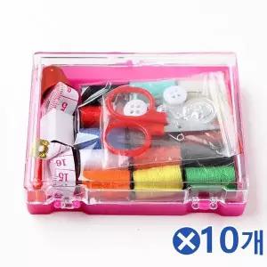 TBZ 생활필수품 휴대용 15색 반짇고리세트x10개 반짓고리