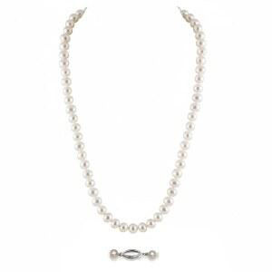 벨아쿠아 천연 배양 담수 진짜 진주 스트랜드 목걸이 스털링 실버, 화이트 또는 핑크 5.5-9.5mm AAA 품질 원형 진주, 길이 16~36인치, 낚싯바늘 걸쇠, 여성용 보석, 선물 상자 포함