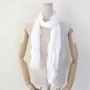 [애슬릿] 플리츠 스카프 여성 무지 롱 머플러 봄 여름 주름