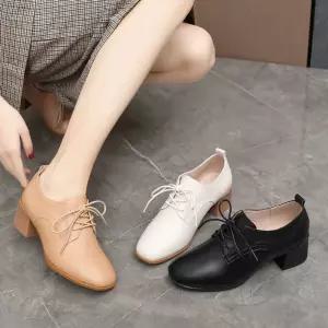 옥스화 옥스퍼드화 여성화 로퍼 개성 통굽 미들 5cm