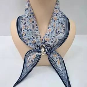 [애슬릿] 쁘띠 스카프 플라워 봄 여름 여성 미니 목 머플러