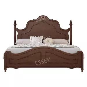 레트로 디자인 중세 침대 호텔식 베드 프레임 원목침대 고급 고풍