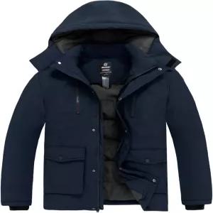 원트도 남성 두꺼운 겨울 코트 후드 재킷 파카 패딩 따뜻한
