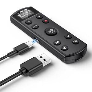 [미국배송] 소니 카메라 충전식 셔터 릴리스 ZV-E10 ZV-1F ZV-1 A6400 A6700 A7C A7III A9 A9 II DSC-RX0 II와 호환되는 AODELAN 무선 리모컨 줌 포커스 레코드 RMT-P1BT(블랙) 교체