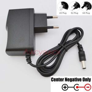 12V 500mA 0.5A AC/DC 스위칭 전원 공급 장치 어댑터 역 극성 네거티브 내부 5.5mm x 2.1mm-2.5mm EU US UK