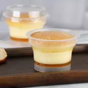 내열 푸딩 컵 용기 푸딩컵 베이킹 PP 10종 뚜껑 스푼 세트 50개