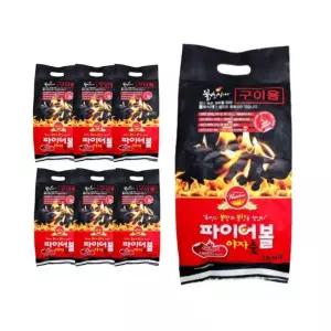 [행복사이소] 카본텍 파이어볼 야자숯 2kg 착화제 포함 6개 1박스